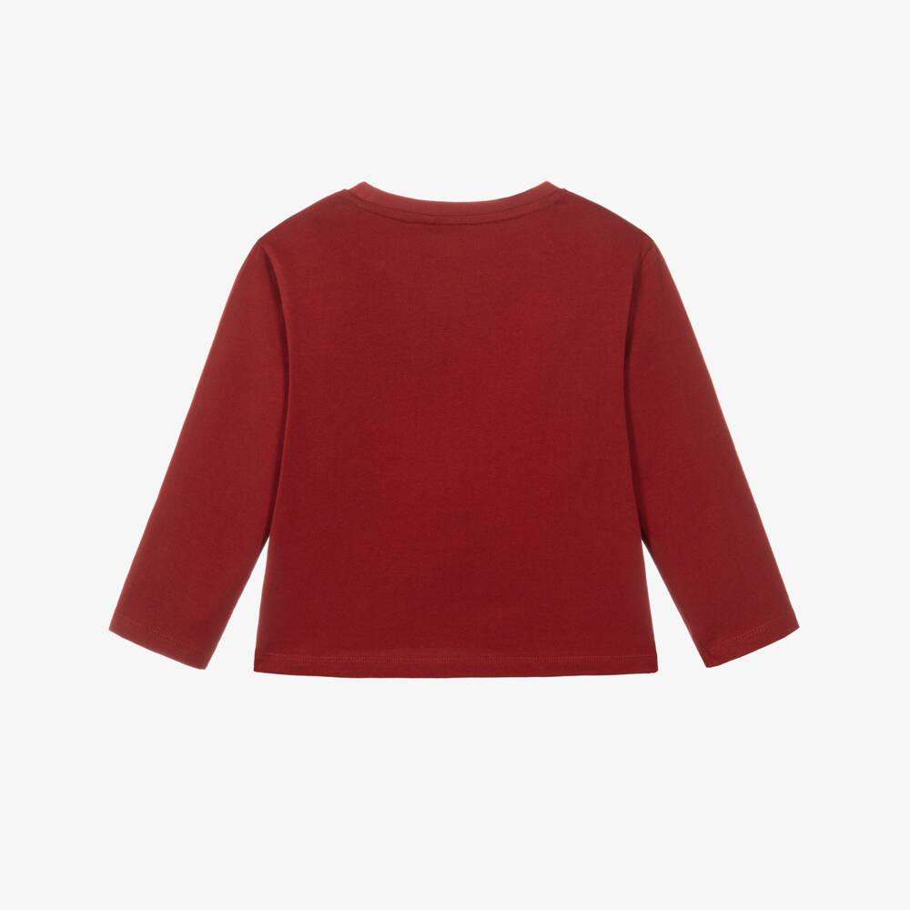 NAME IT-Girls Burgundy Red Christmas Unicorn Top | Childrensalon