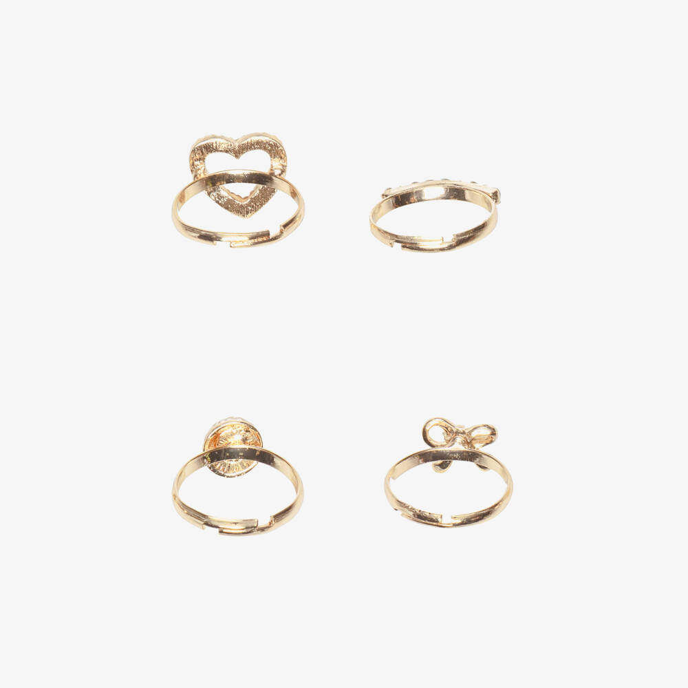NAME IT-Girls Gold Rings (4 Pack) | Childrensalon