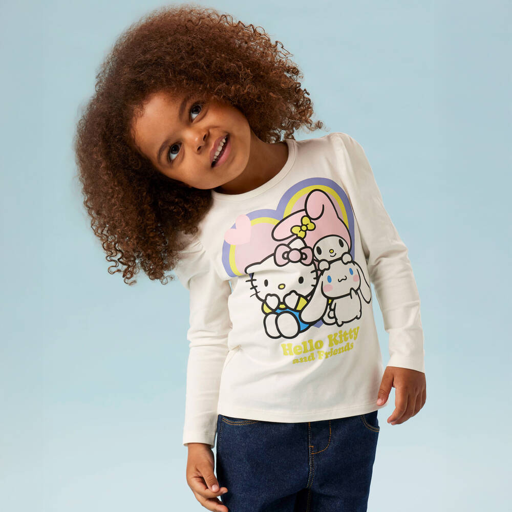 NAME IT-توب قطن لون عاجي للبنات | Childrensalon