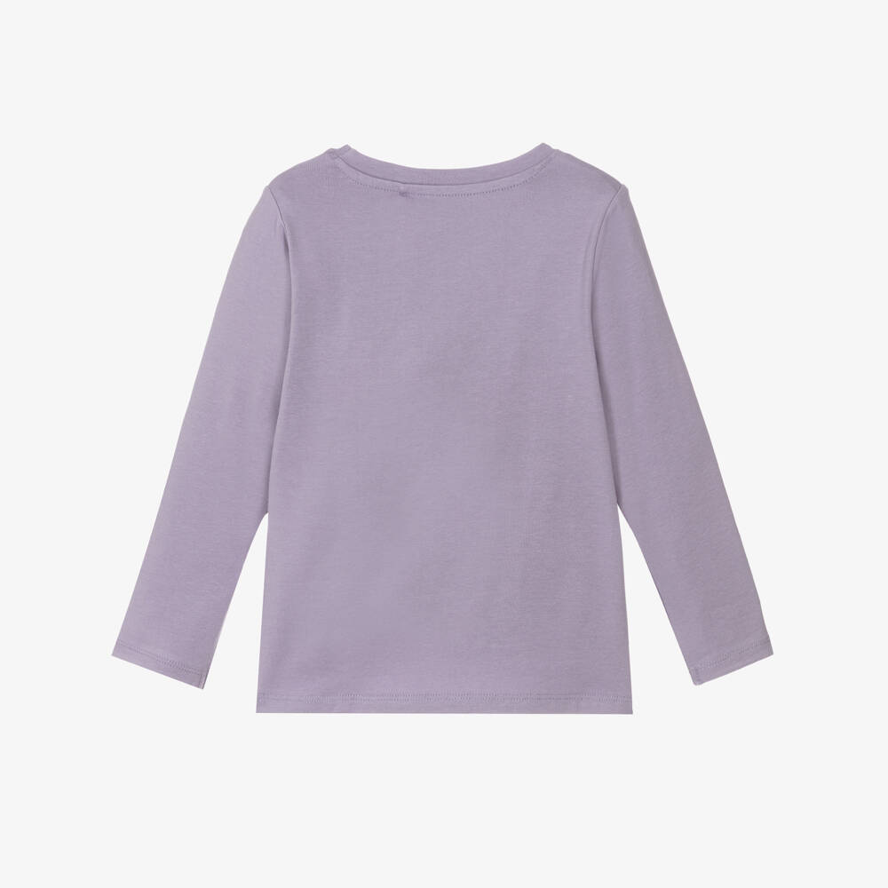 NAME IT-Girls Light Purple Cotton Top with Unicorn Print | Childrensalon