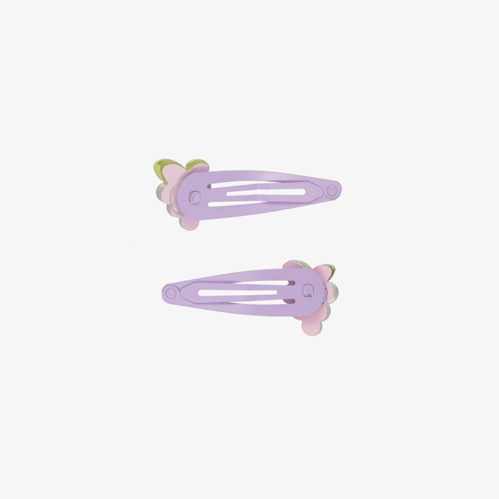 NAME IT-Girls Lilac Hair Clips with Grapes (2 Pack) | Childrensalon