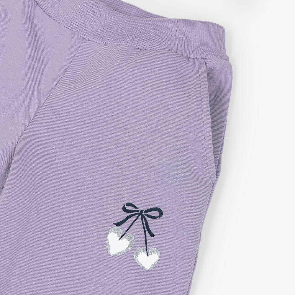 NAME IT-Girls Lilac Organic Cotton Jersey Joggers | Childrensalon