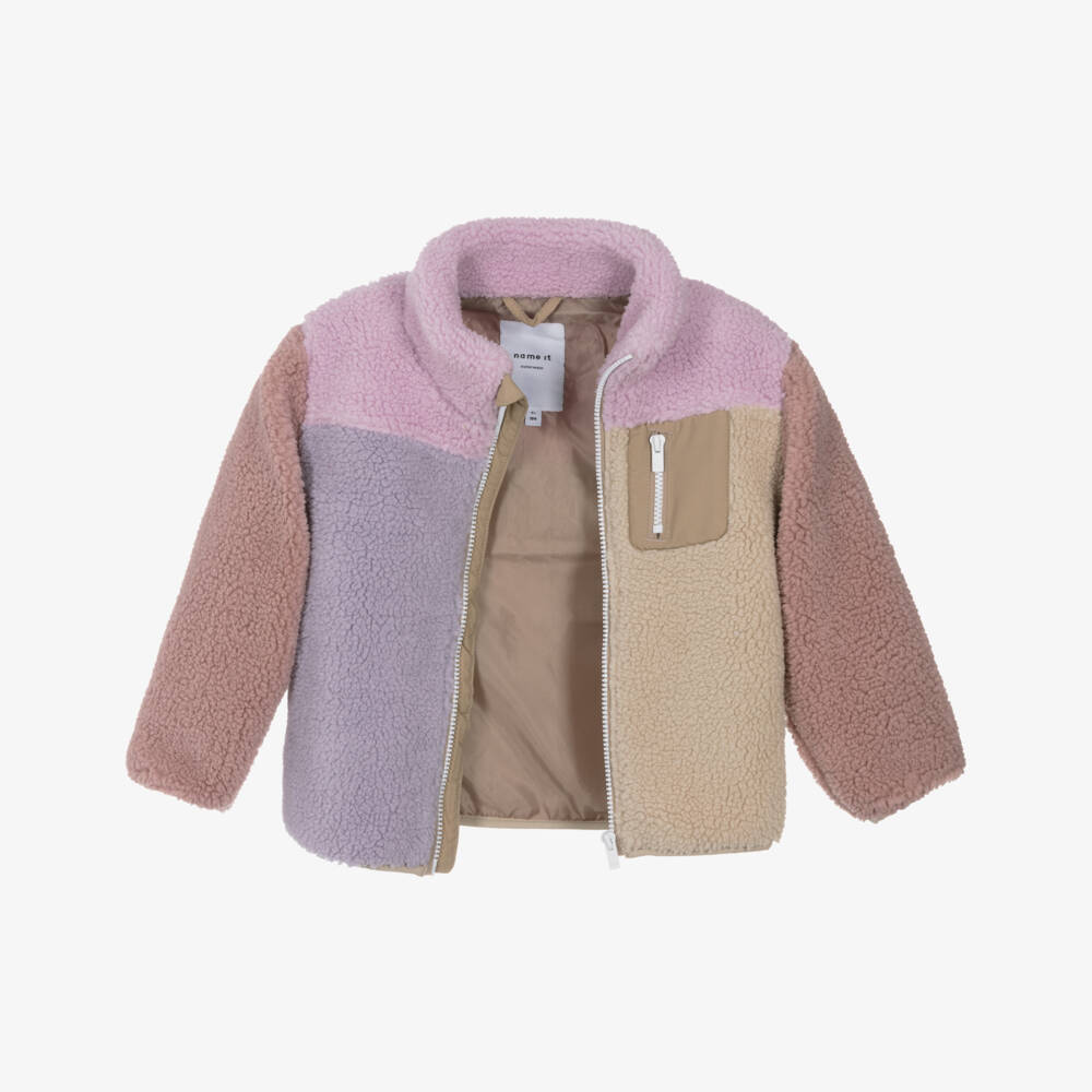 NAME IT-جاكيت فليس شيربا لون بنفسجي ليلكي للبنات  | Childrensalon
