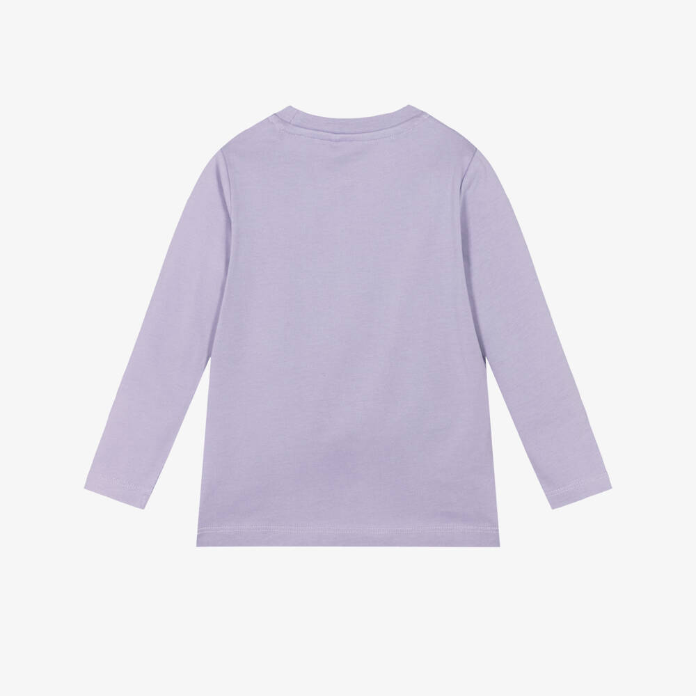 NAME IT-Girls Lilac Purple Slogan Top | Childrensalon