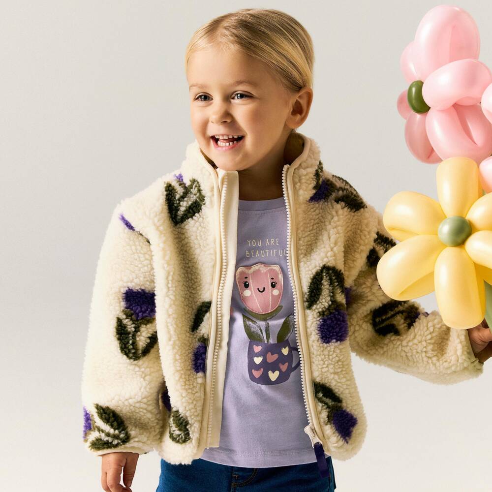 NAME IT-Girls Lilac Purple Slogan Top | Childrensalon