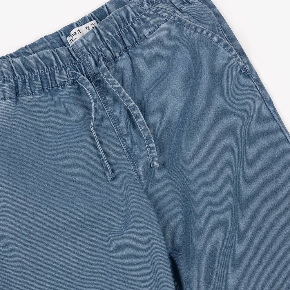 NAME IT-Girls Medium Blue Wide Leg Trousers | Childrensalon