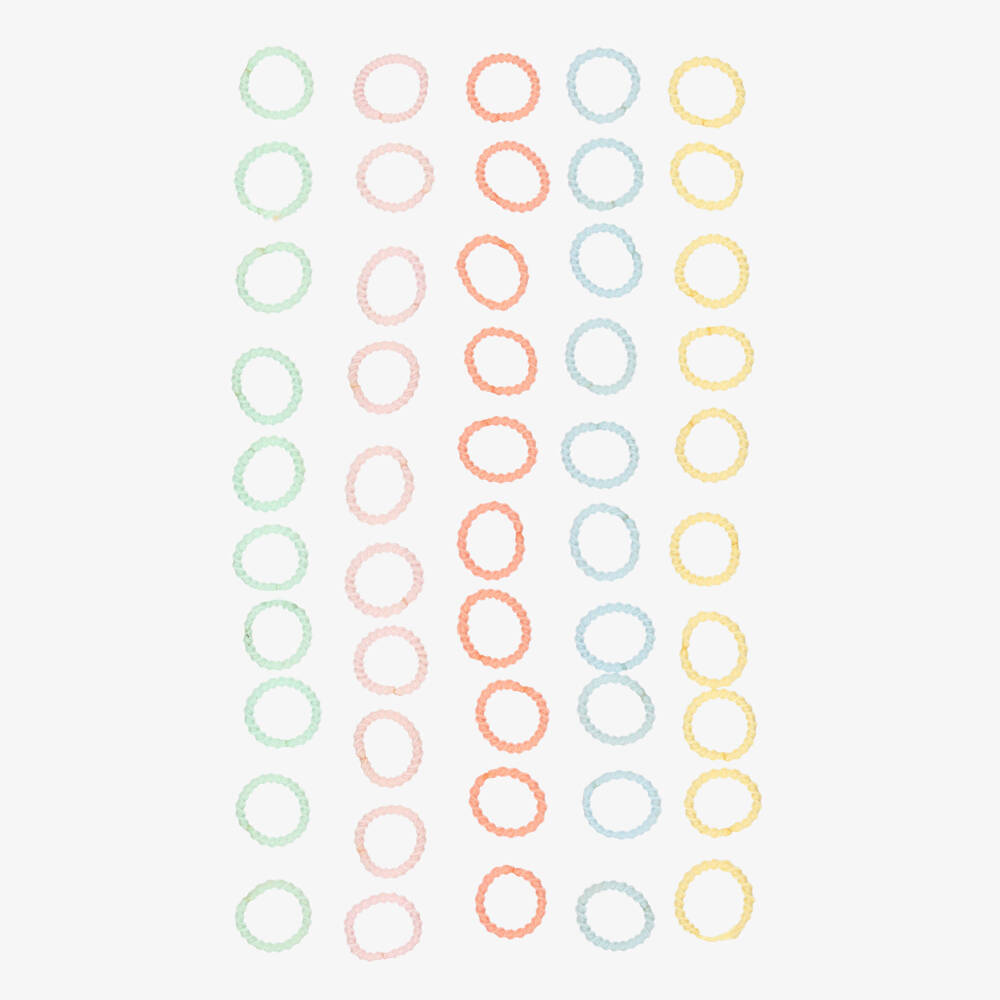 NAME IT-Girls Pastel Pink & Blue Hair Elastics (Pack of 50) | Childrensalon