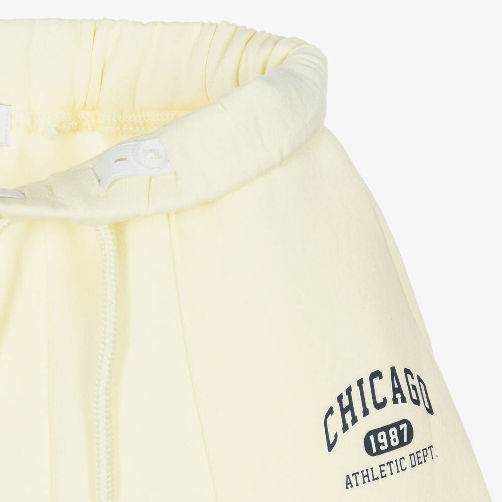 NAME IT-Girls Pastel Yellow Sweatshirt Jersey Shorts Set | Childrensalon