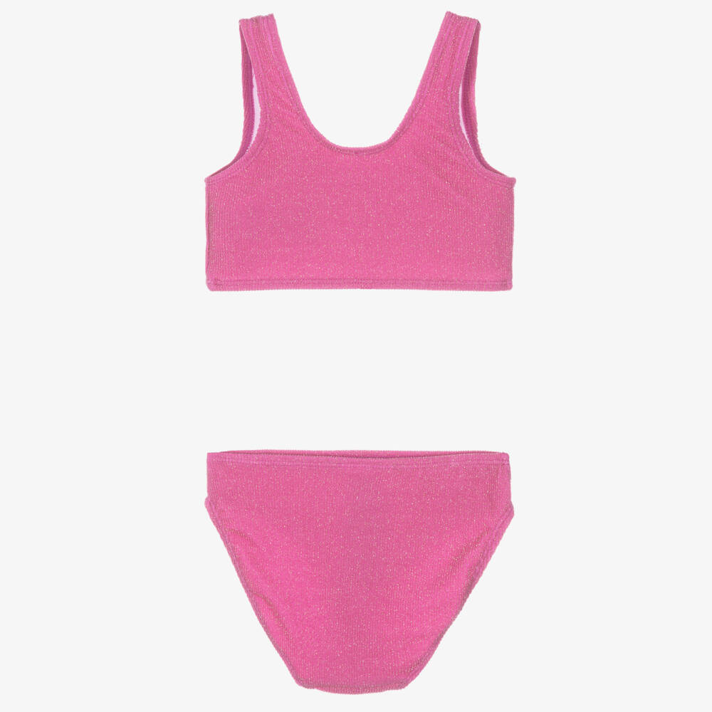 NAME IT-Girls Pink Bikini with Gold Shimmer | Childrensalon