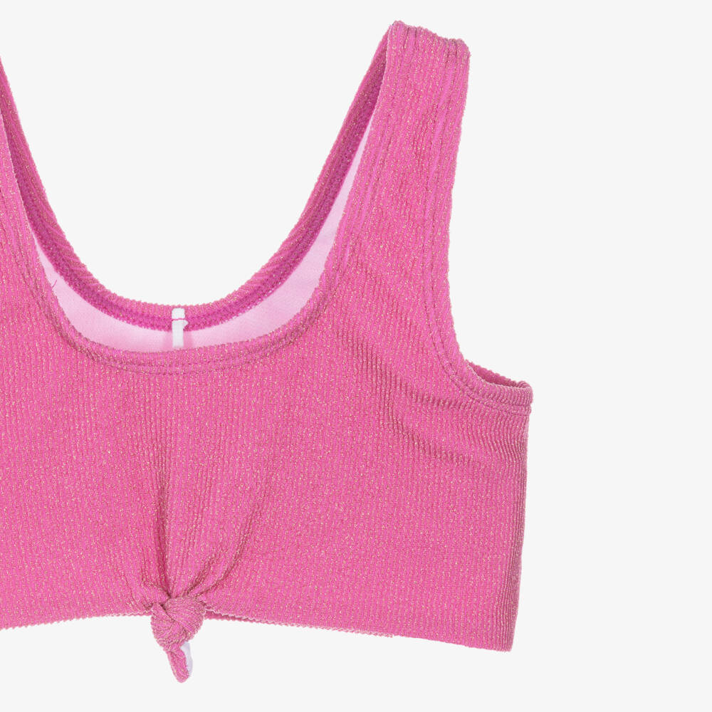 NAME IT-Girls Pink Bikini with Gold Shimmer | Childrensalon