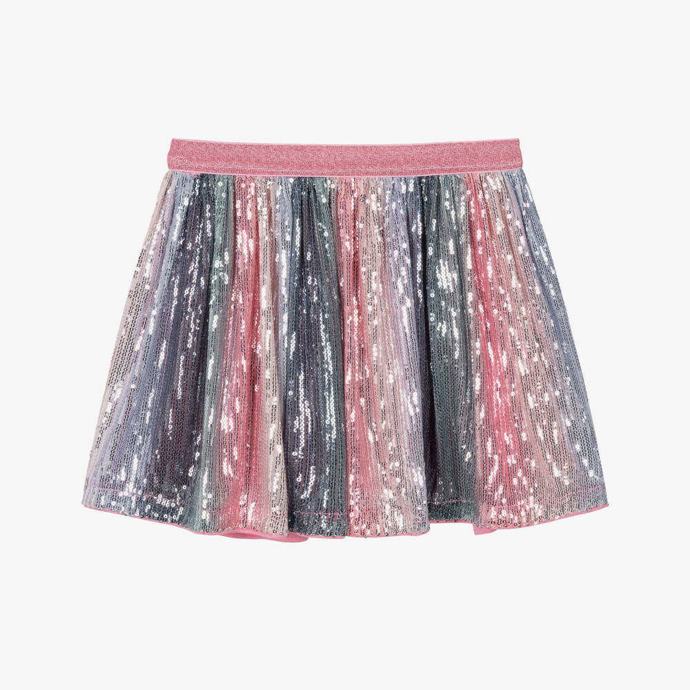 NAME IT-Girls Pink & Blue Sequin Skirt | Childrensalon