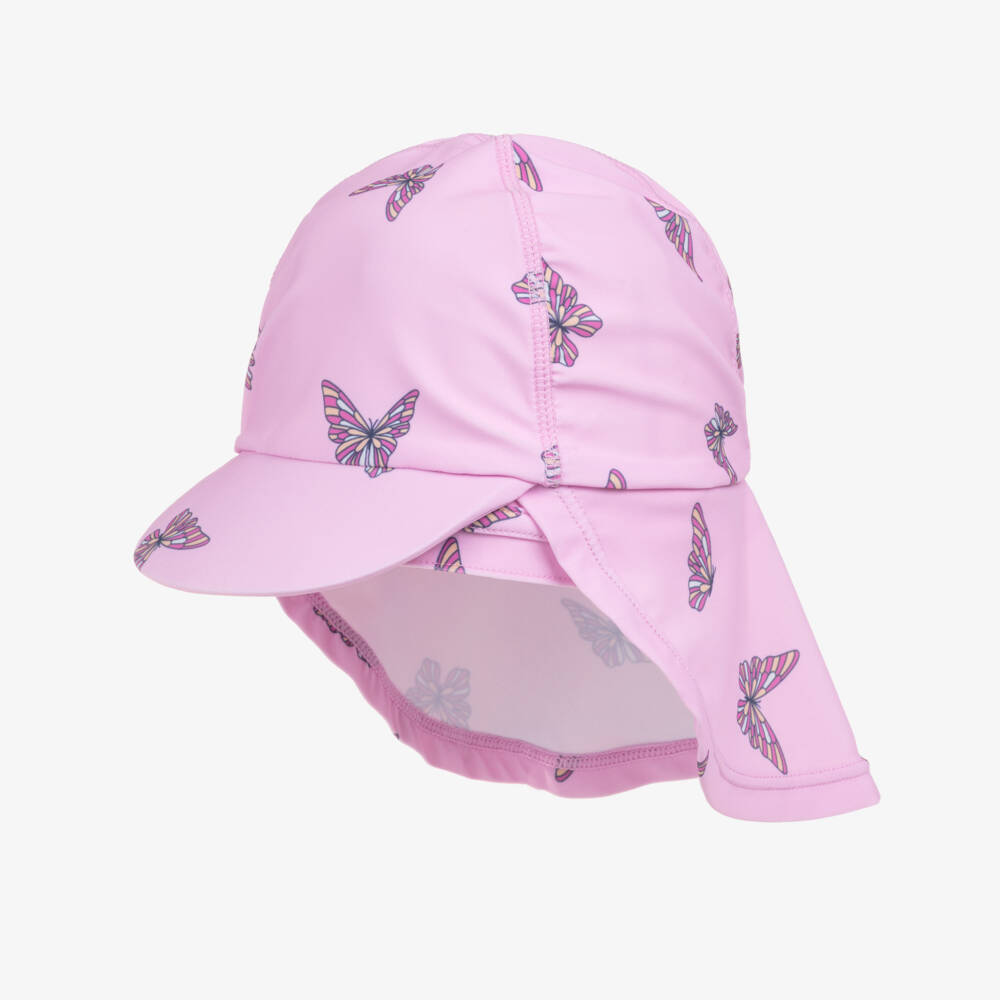 NAME IT-Girls Pink Butterfly Print Swim Hat (UPF50+) | Childrensalon