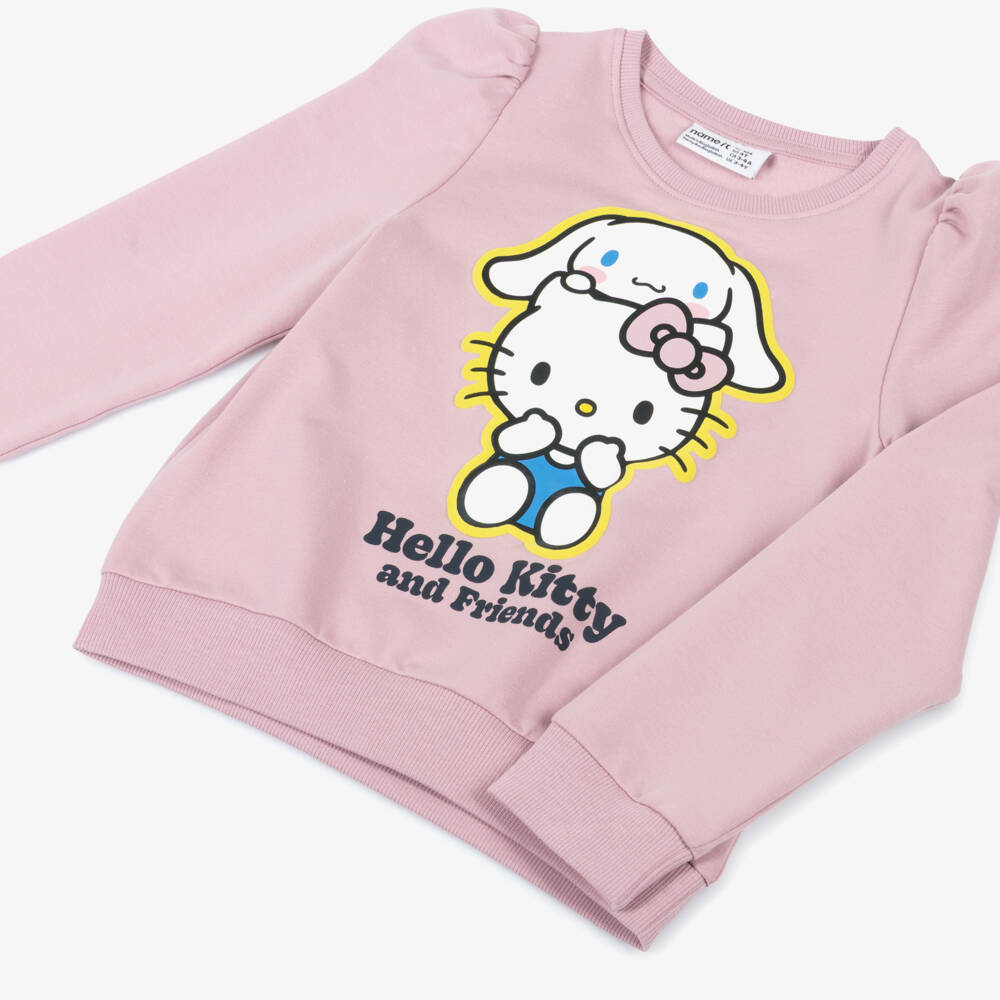 NAME IT-Girls Pink Cotton Hello Kitty & Friends Sweatshirt | Childrensalon