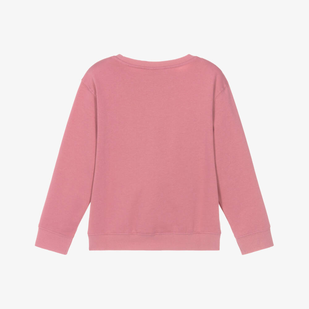 NAME IT-Свитшот розовый хлопковый с принтом Санта-Клауса для девочек | Childrensalon