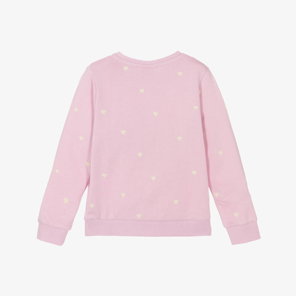 NAME IT-Свитшот розовый с сердечками для девочек | Childrensalon
