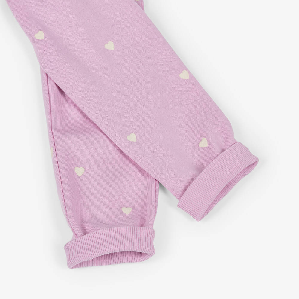NAME IT-Girls Pink Heart Print Joggers | Childrensalon