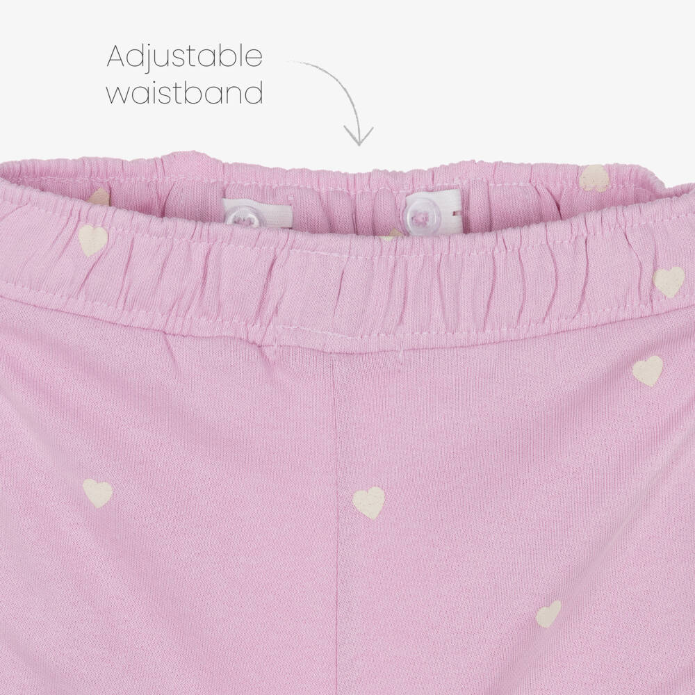 NAME IT-Girls Pink Heart Print Joggers | Childrensalon