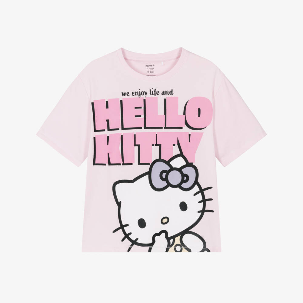 NAME IT-Girls Pink Hello Kitty Cotton Jersey T-Shirt | Childrensalon