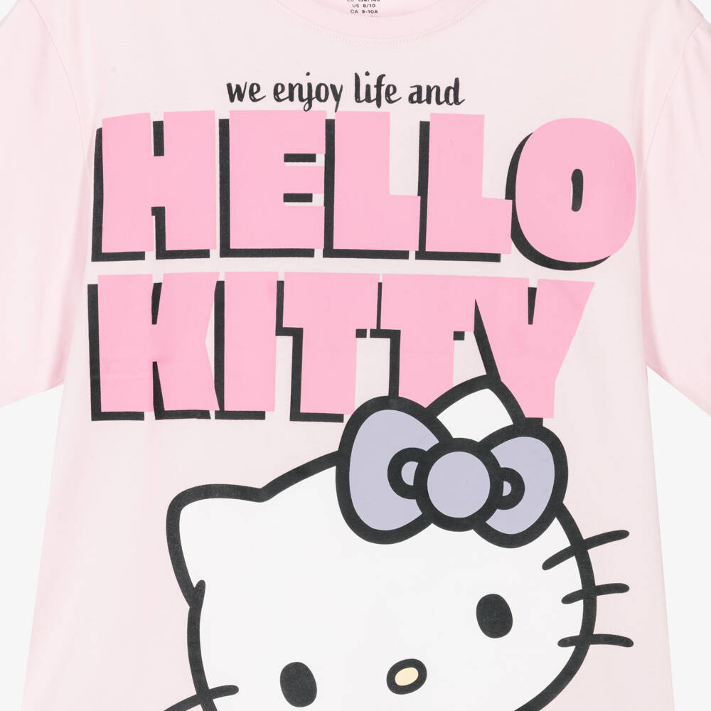 NAME IT-Girls Pink Hello Kitty Cotton Jersey T-Shirt | Childrensalon