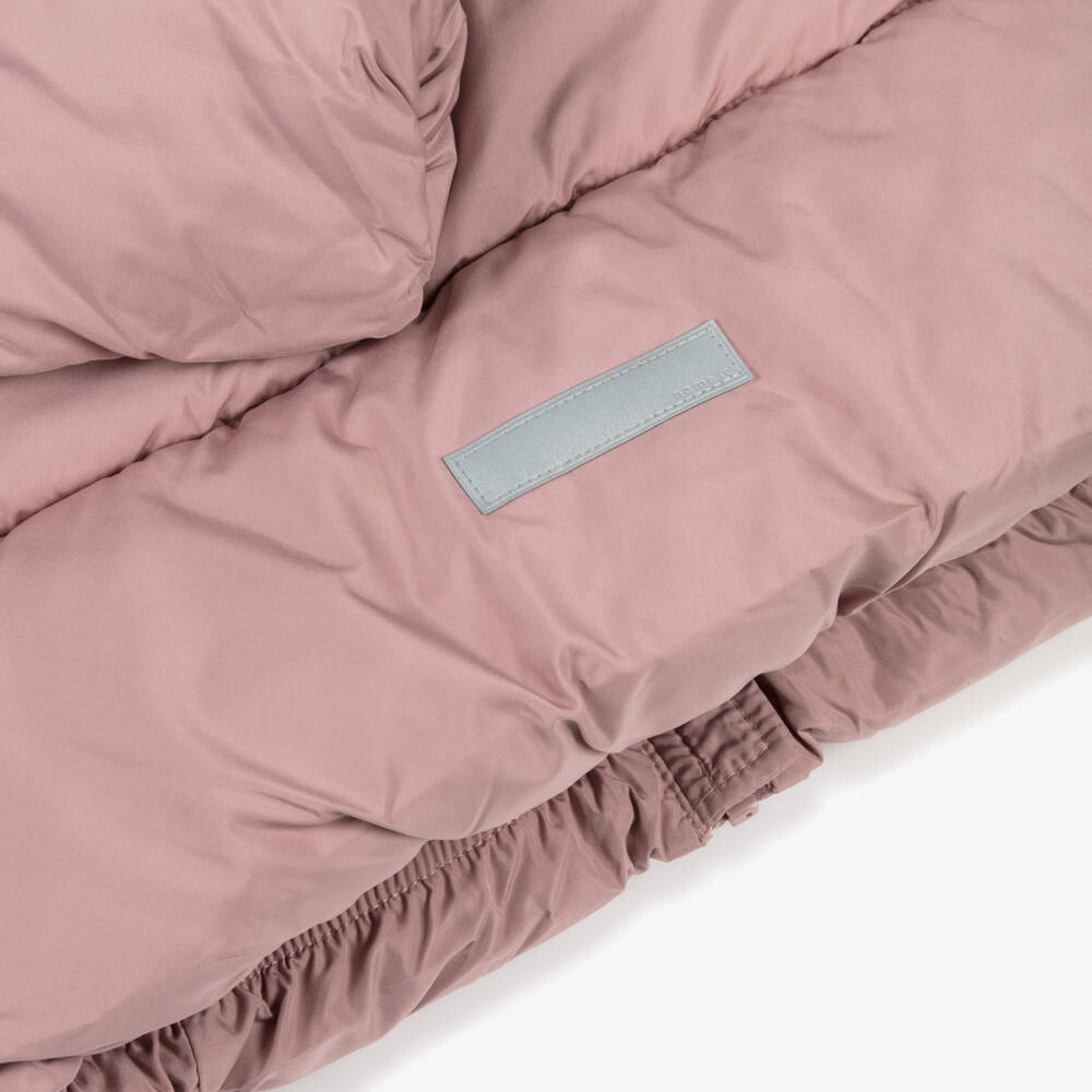 NAME IT-Куртка-пуховик розовая с капюшоном и флисовой подкладкой для девочек | Childrensalon