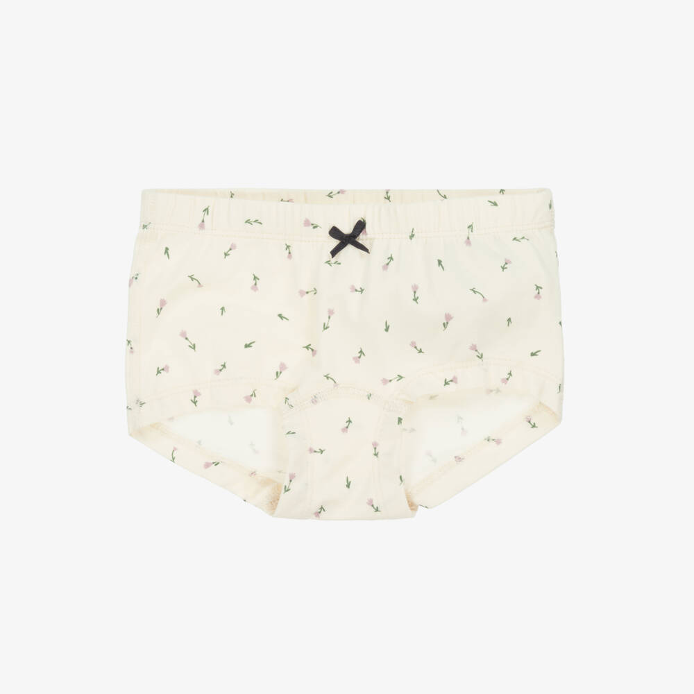 NAME IT-Girls Pink & Ivory Cotton Knickers (3 Pack) | Childrensalon