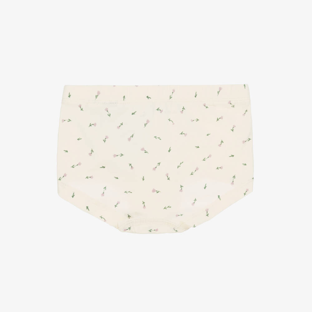 NAME IT-Girls Pink & Ivory Cotton Knickers (3 Pack) | Childrensalon