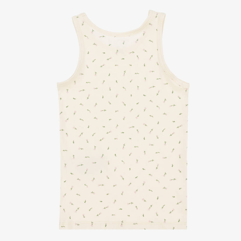 NAME IT-Girls Pink & Ivory Cotton Vests (2 Pack) | Childrensalon