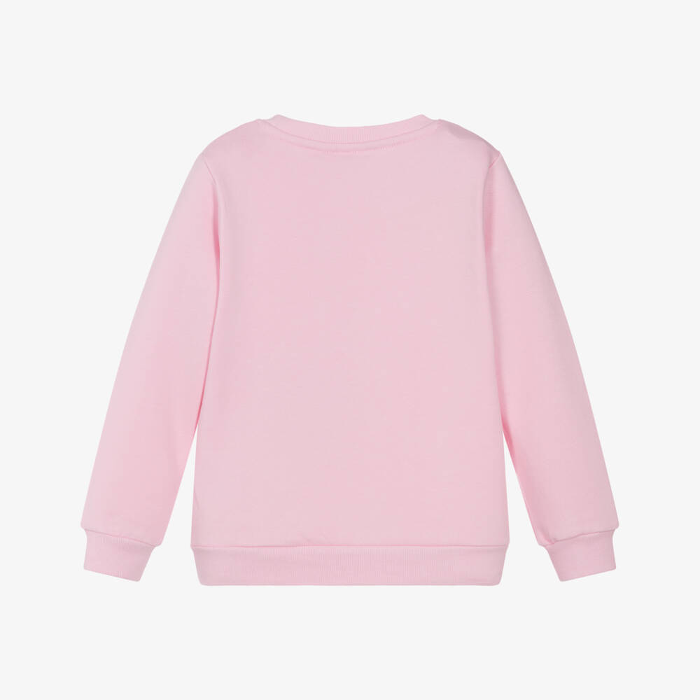 NAME IT-Girls Pink Organic Cotton Heart Bag Print Sweatshirt | Childrensalon