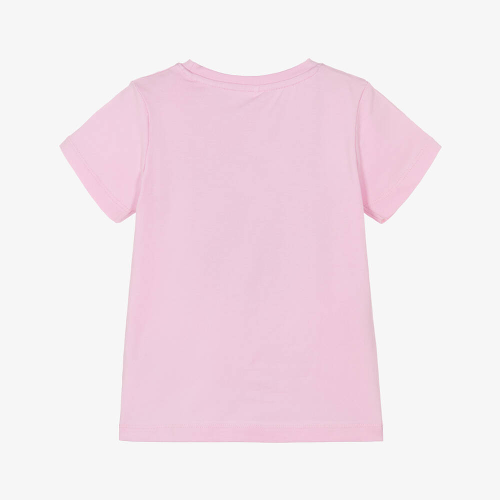 NAME IT-Girls Pink Organic Cotton Rainbow Print T-Shirt | Childrensalon