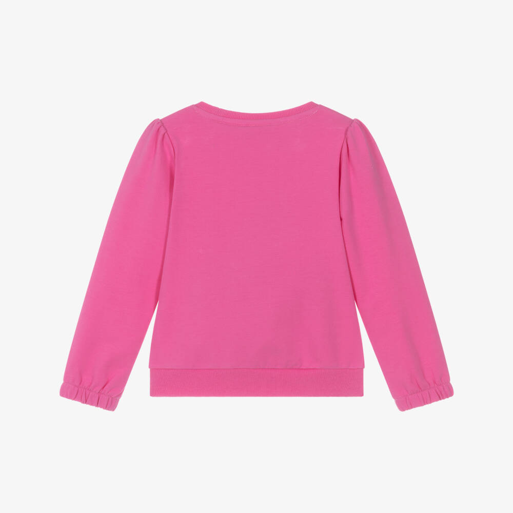 NAME IT-سويتشيرت قطن عضوي لون زهري للبنات | Childrensalon