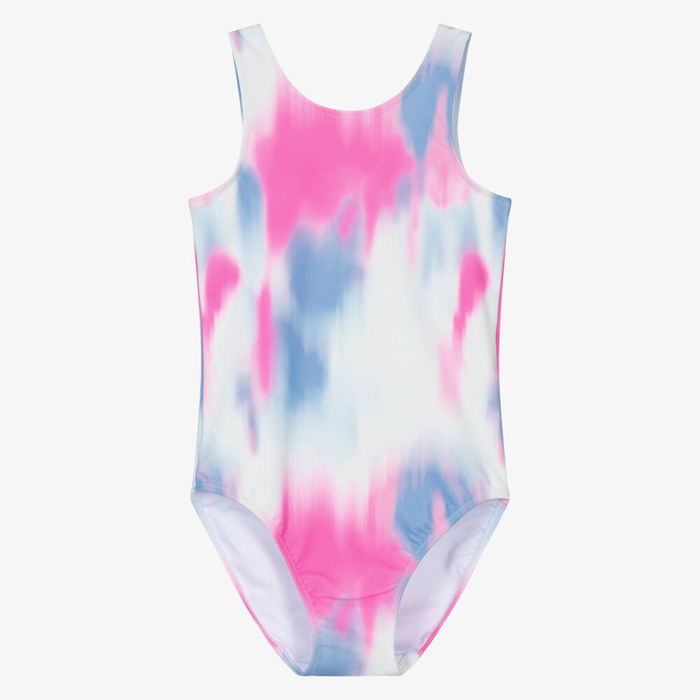 NAME IT-Girls Pink & Purple Tie-Dye Swimsuit | Childrensalon