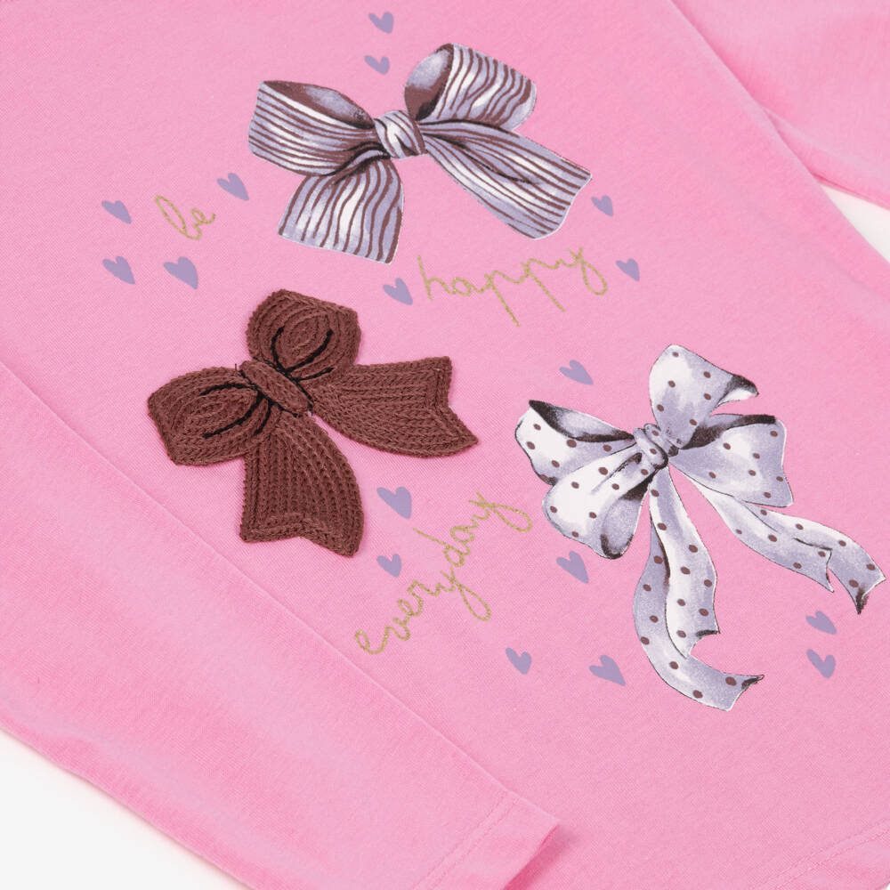 NAME IT-Girls Pink Top with Bow Design | Childrensalon
