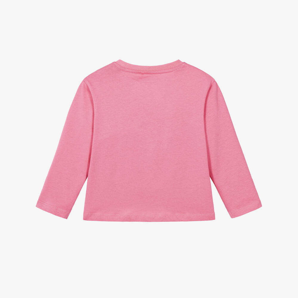 NAME IT-Girls Pink Top with Christmas Reindeer | Childrensalon