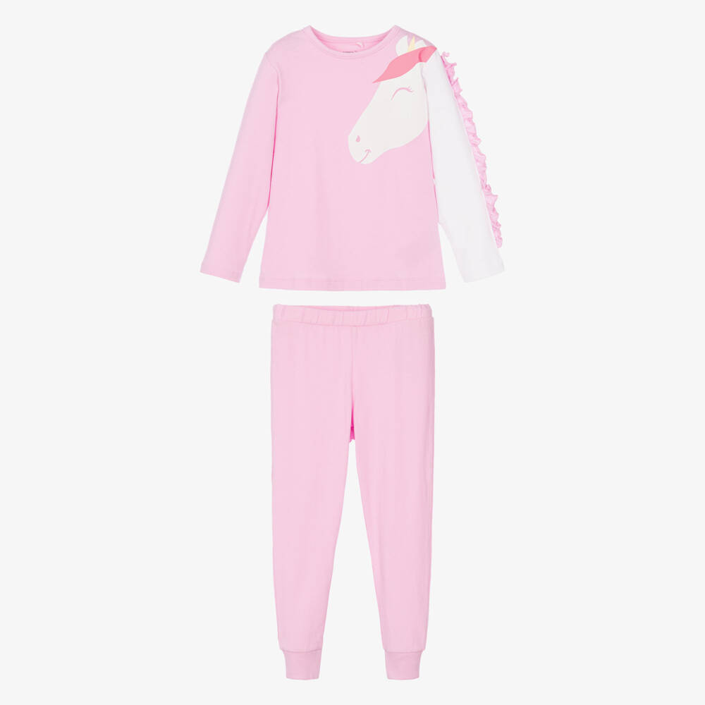 NAME IT-Girls Pink Unicorn Pyjamas | Childrensalon