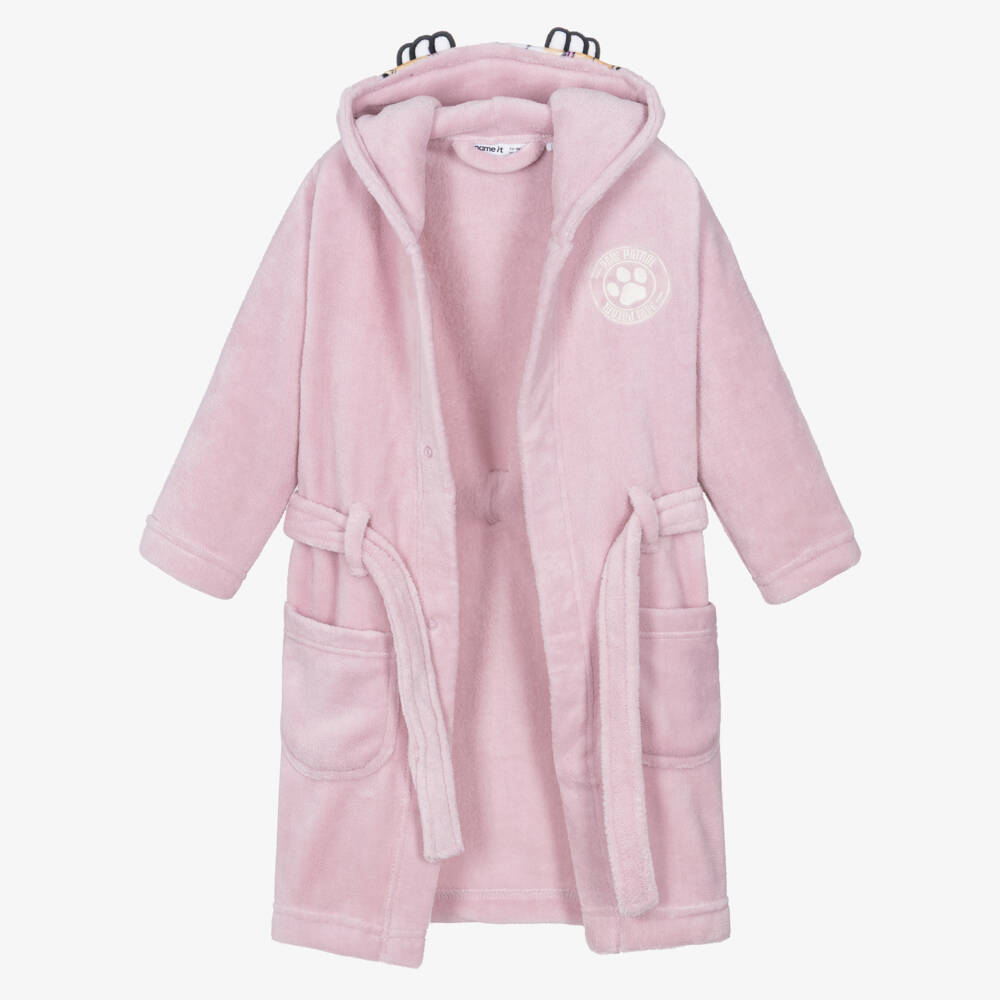 NAME IT-Girls Pink Velour Paw Patrol Dressing Gown | Childrensalon