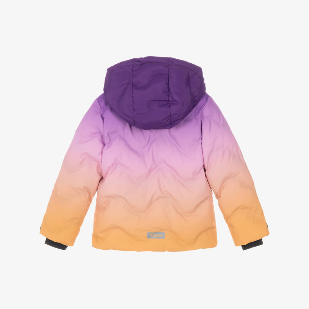 NAME IT-Girls Purple & Orange Gradient Technical Ski Jacket | Childrensalon
