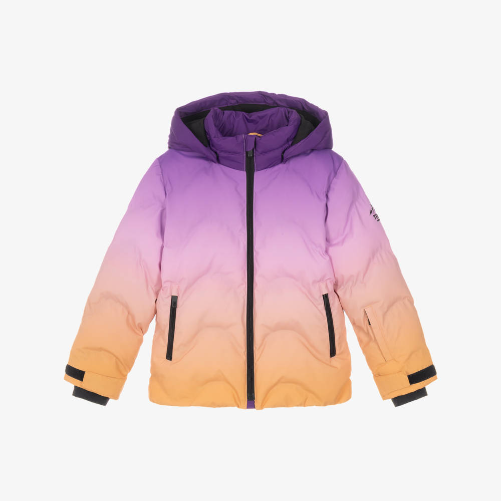 NAME IT-Girls Purple & Orange Gradient Technical Ski Jacket | Childrensalon
