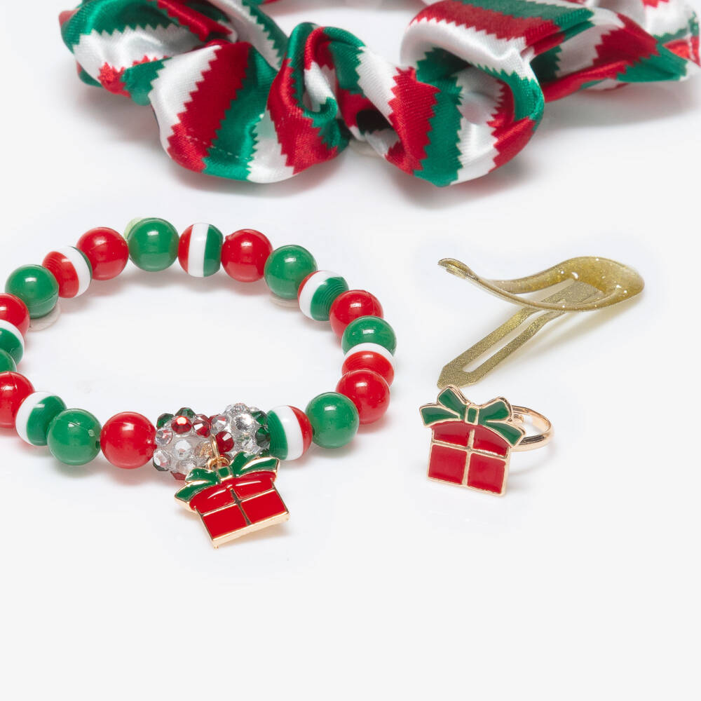 NAME IT-Набор аксессуаров красный рождественский для девочек | Childrensalon