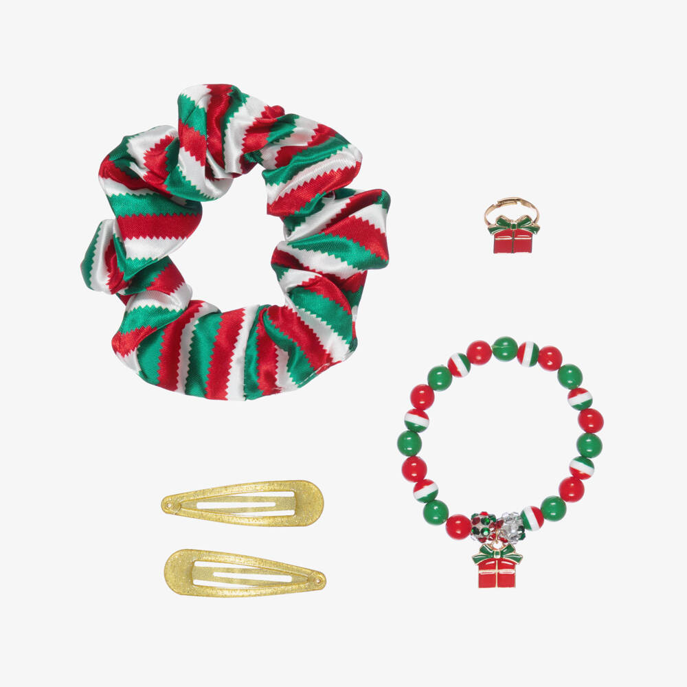 NAME IT-Набор аксессуаров красный рождественский для девочек | Childrensalon