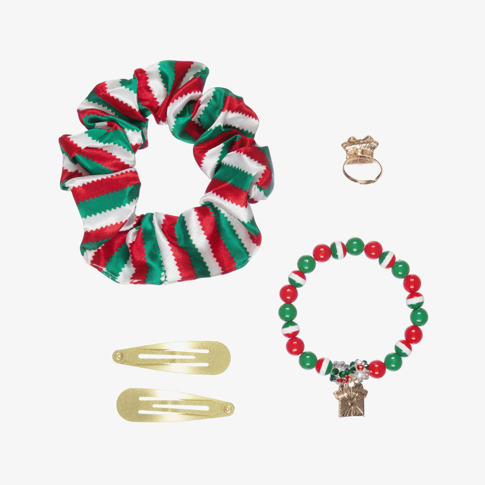 NAME IT-Набор аксессуаров красный рождественский для девочек | Childrensalon