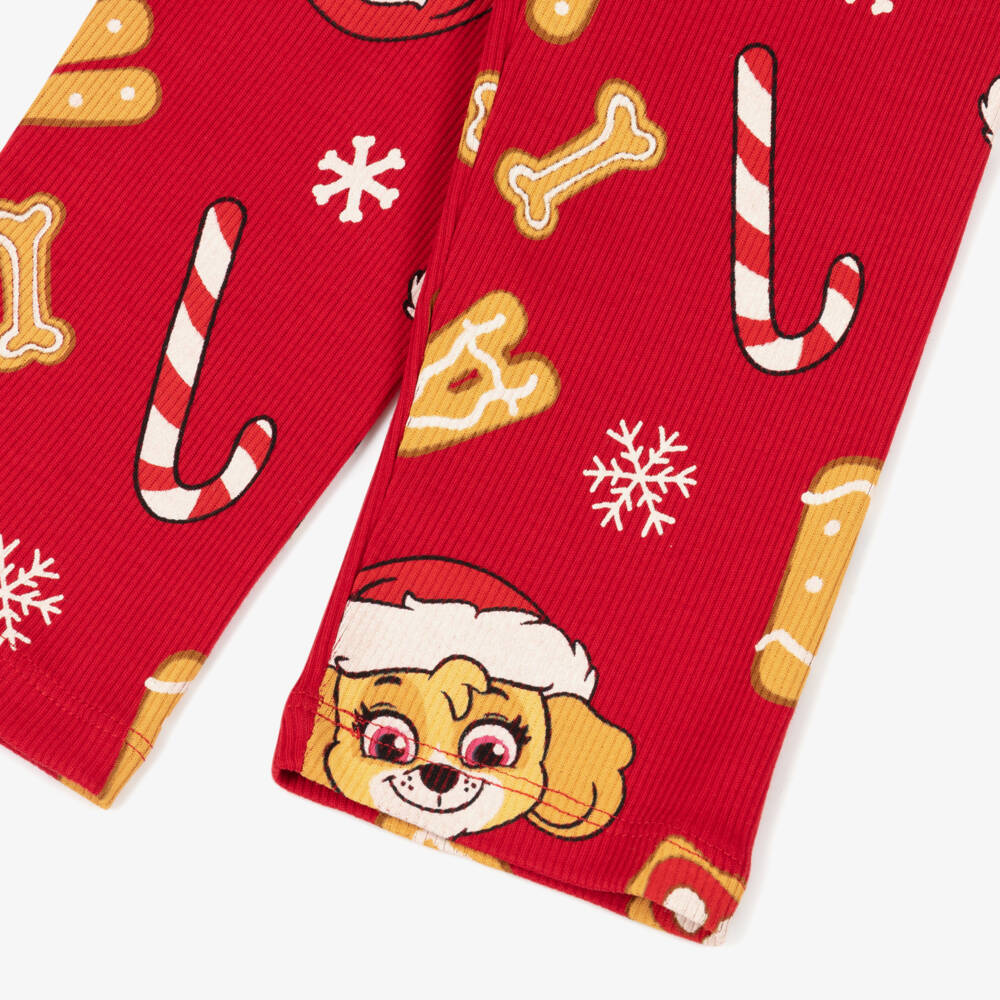 NAME IT-Girls Red Cotton Jersey Paw Patrol Xmas Pyjamas | Childrensalon