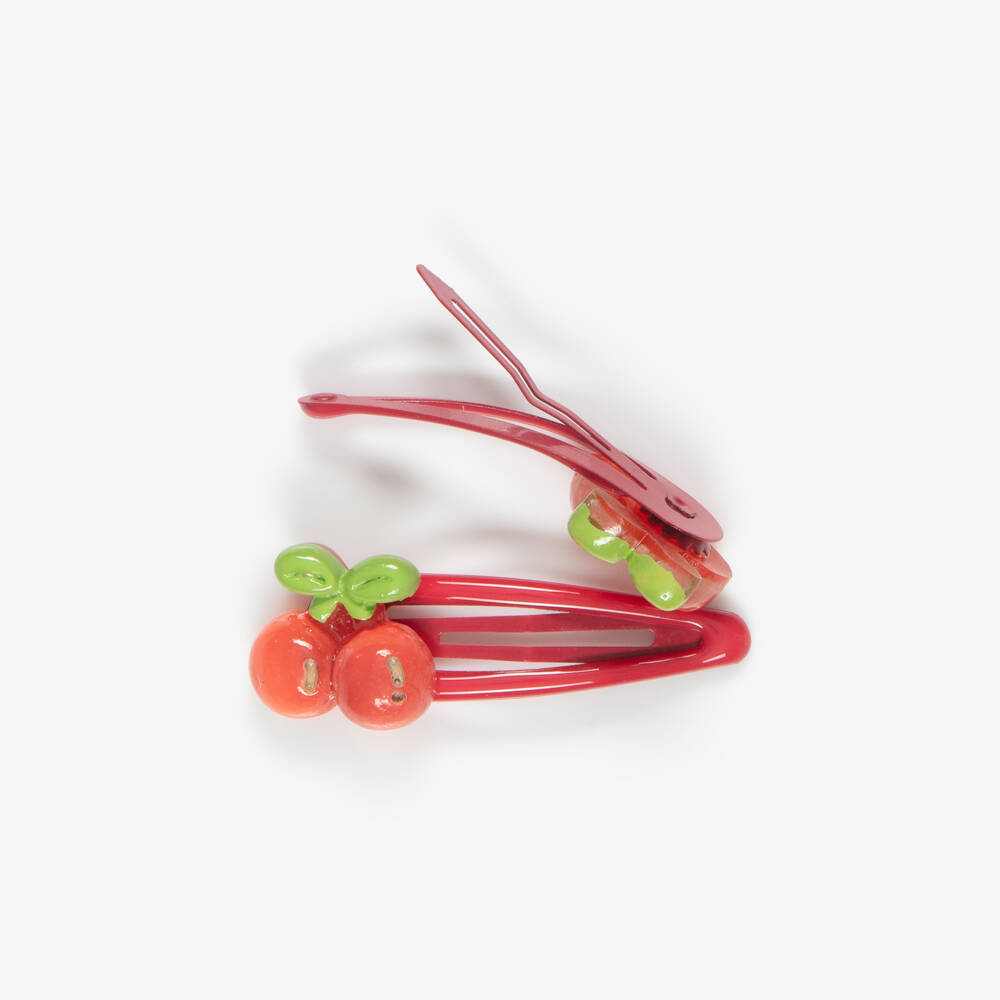 NAME IT-Girls Red Hair Clips with Cherries (2 Pack) | Childrensalon