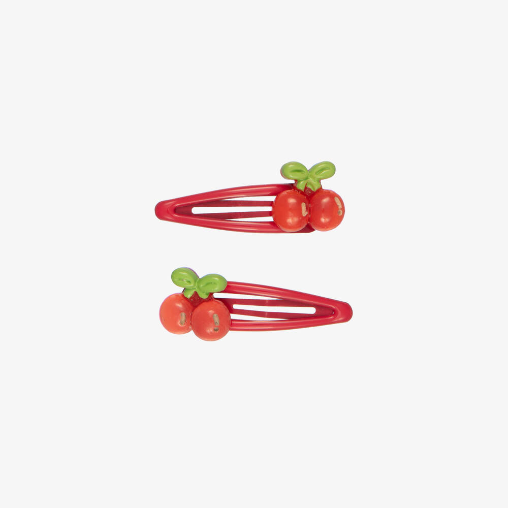 NAME IT-Girls Red Hair Clips with Cherries (2 Pack) | Childrensalon