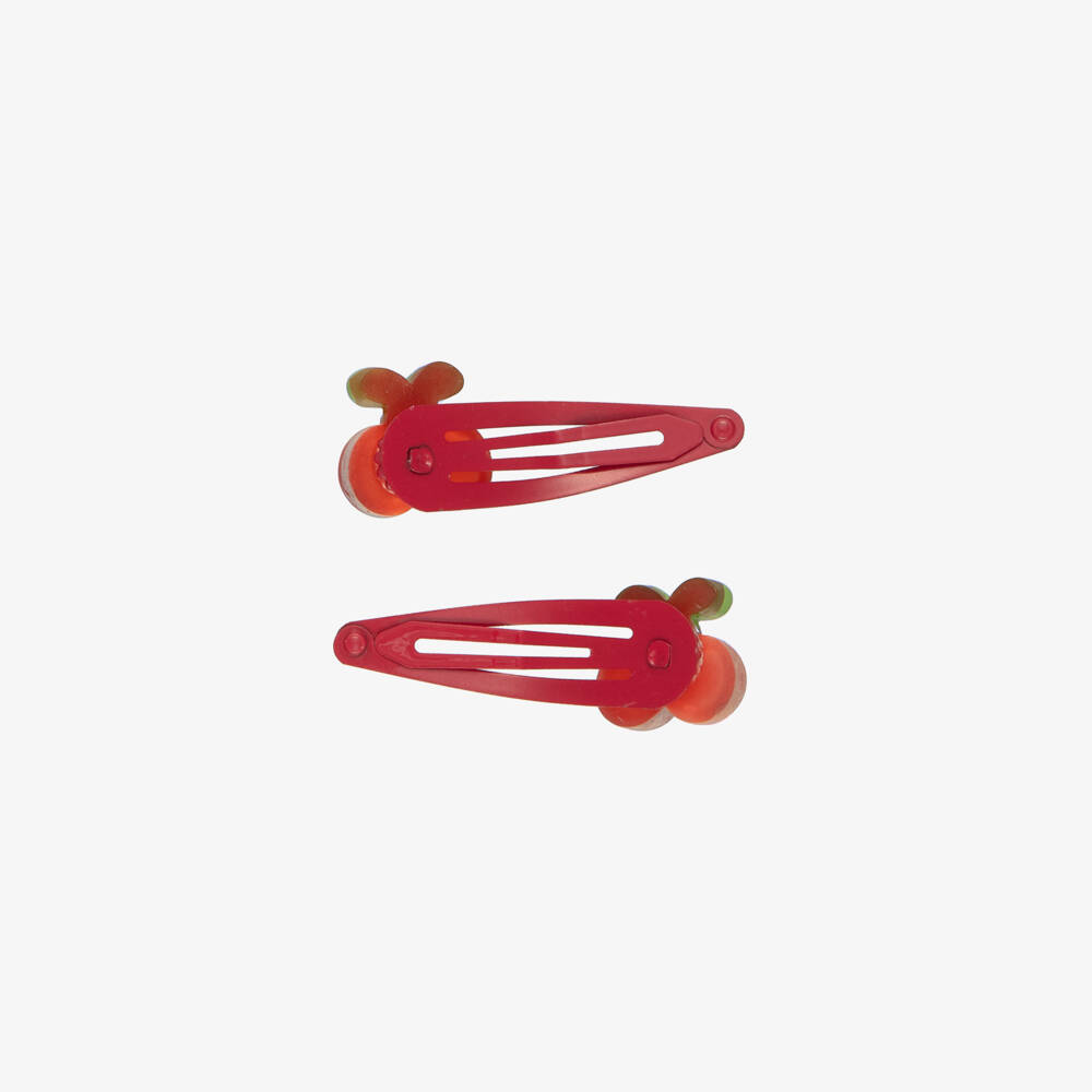 NAME IT-Girls Red Hair Clips with Cherries (2 Pack) | Childrensalon