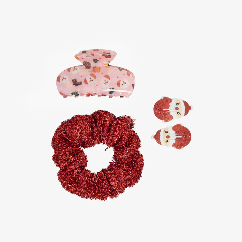 NAME IT-Girls Red & Pink Christmas Hair Accessory Set | Childrensalon