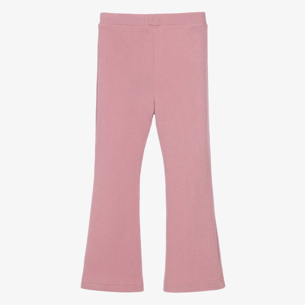 NAME IT-Girls Ribbed Flared Leggings in Mauve Pink | Childrensalon