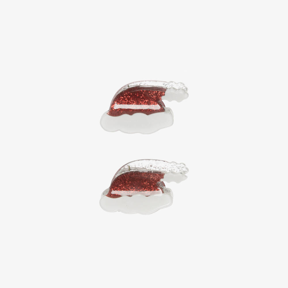 NAME IT-Girls Santa Hat Hair Clips (2 Pack) | Childrensalon