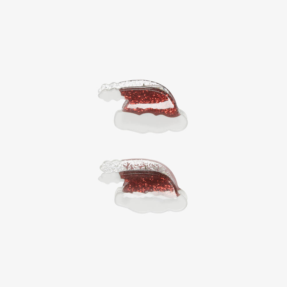 NAME IT-Girls Santa Hat Hair Clips (2 Pack) | Childrensalon