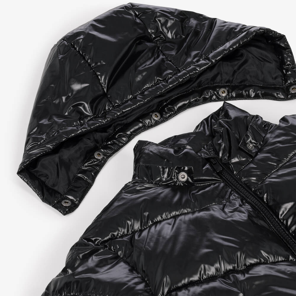 NAME IT-Girls Shiny Black Puffer Jacket | Childrensalon