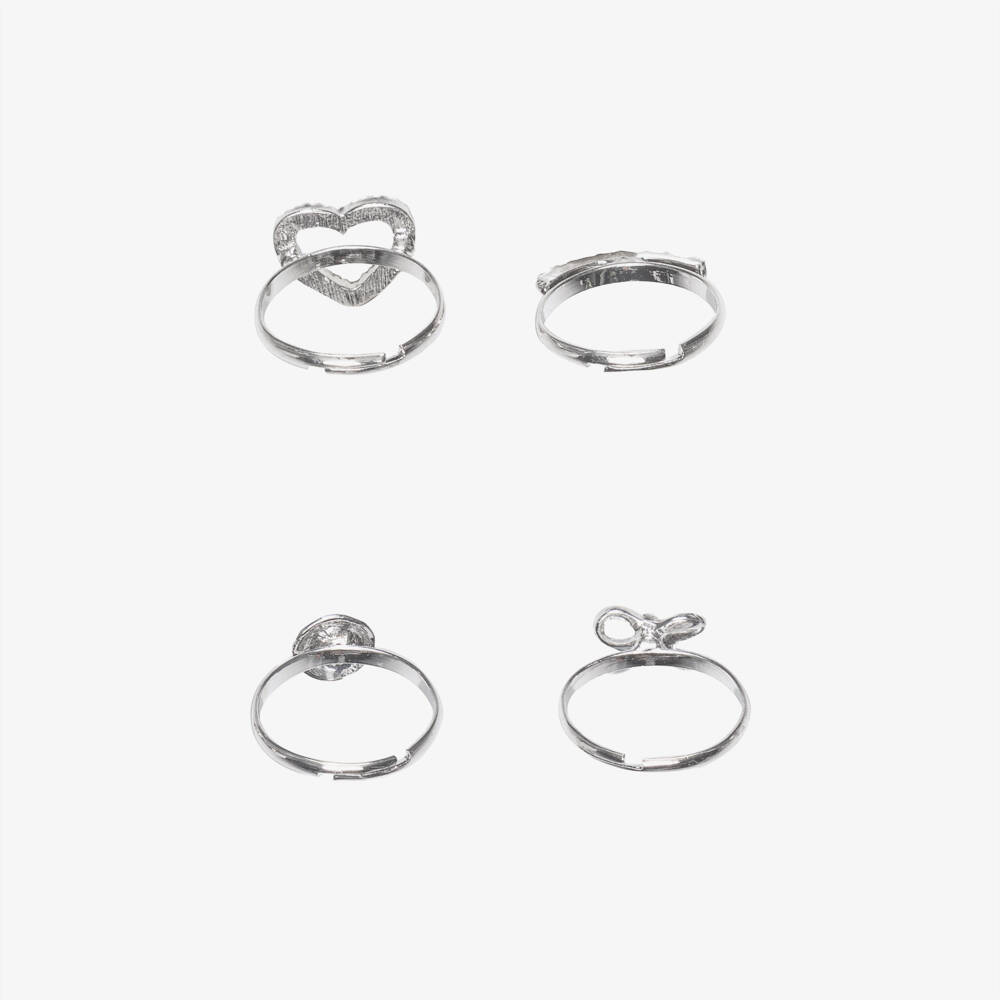 NAME IT-Girls Silver Rings (4 Pack) | Childrensalon